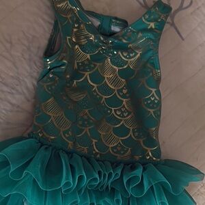 J. Crew Kids Swim One Piece in Teal and Gold